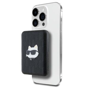 Karl Lagerfeld KLPB5FPGKSCHHK Choupette Head Pin MagSafe powerbank 5000 mAh fekete