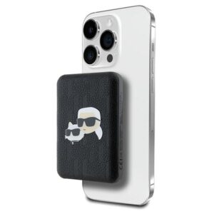 Karl Lagerfeld KLPB5FPGKSKCHK 5000 mAh MagSafe powerbank – Karl & Choupette Head Pin (fekete)