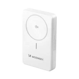 Wozinsky WLWP-10KA0Y3WS 22,5 W PD Qi2 powerbank, 10 000 mAh, állvánnyal (fehér)