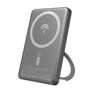 Dudao K28S 20 W-os, 5000 mAh-s MagSafe powerbank állvánnyal (szürke)