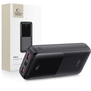 Tech-Protect PB02 powerbank 20000 mAh, 22,5 W (fekete)