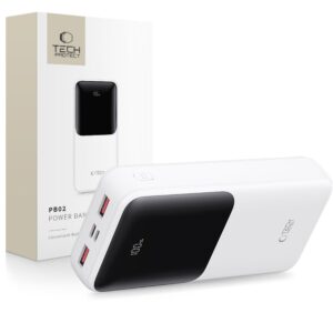 Tech-Protect PB02 20000 mAh 22,5 W powerbank (fehér)