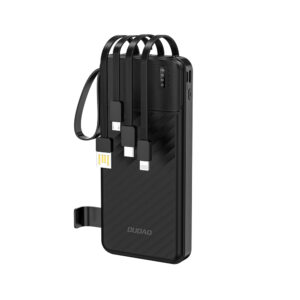 Dudao K11 10 000 mAh powerbank beépített kábelekkel (fekete)