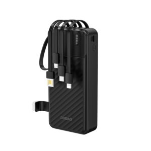 Dudao K11 Pro 20 000 mAh powerbank beépített kábelekkel (fekete)