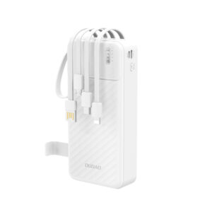 Dudao K11 Pro 20 000 mAh powerbank beépített kábelekkel (fehér)