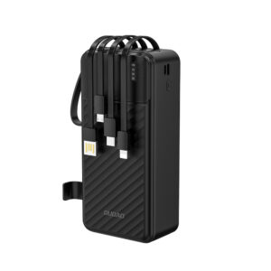 Dudao K11 Max 30000 mAh powerbank beépített kábelekkel (fekete)