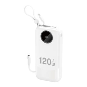 Dudao K13Pro 20000 mAh powerbank beépített kábellel (fehér)