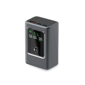 SBS 10000 mAh PD 35 W powerbank LCD kijelzővel (szürke)