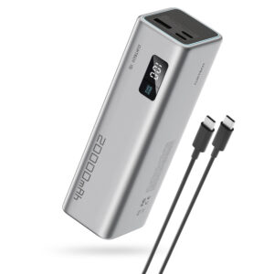 Cuktech CUKP200XGLGR 85 W 20 000 mAh powerbank, 2× USB-C, USB-A (szürke)