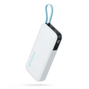 Cuktech CUKP200NGLLG 55 W 20 000 mAh powerbank beépített USB-C kábellel (fehér)