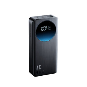Joyroom JR-PBF02 Pro 20000 mAh 45 W powerbank digitális kijelzővel, 2× USB-A és 2× USB-C (fekete)
