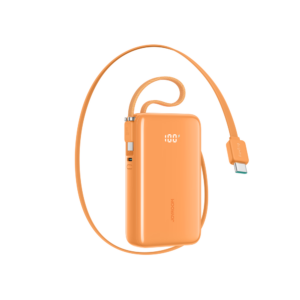 Joyroom JR-PR2L 35 W 10000 mAh powerbank beépített USB-C kábelekkel (narancssárga)