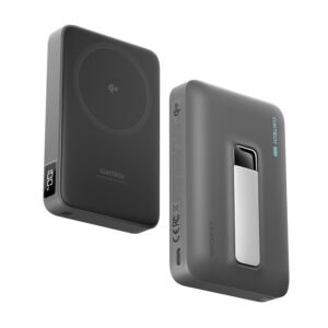 Cuktech WPB100 10000 mAh Qi2 mágneses powerbank 30 W-os állvánnyal (fekete)