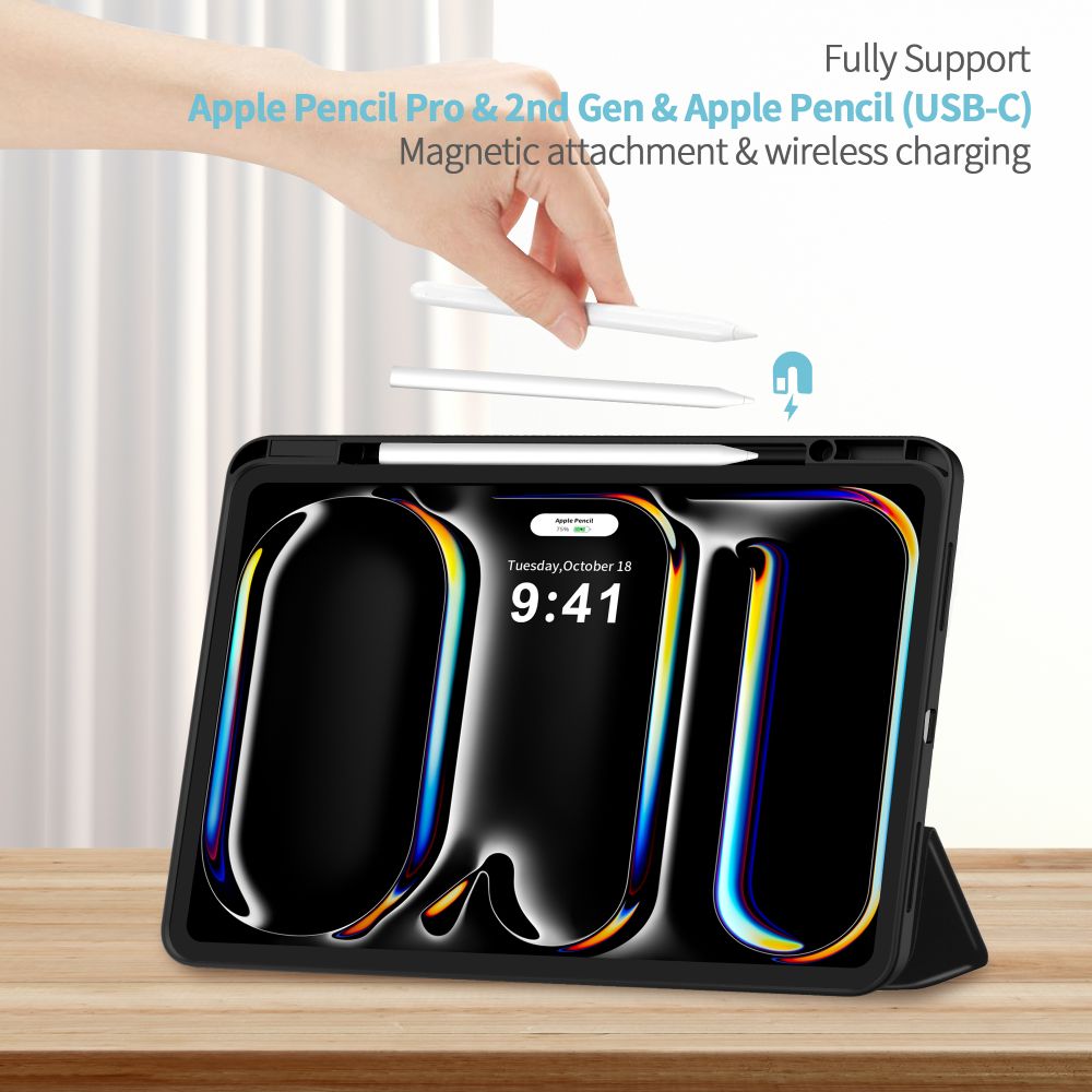 iTok webáruház - Tech-Protect Tech-Protect SC Pen tok iPad Pro 11" 5. generáció 2024 / iPad 11" 6. generáció 2025 készülékhez (fekete) 7 Tech-Protect SC Pen Case for iPad Pro 11” 5/6 2024-2025 (fekete)