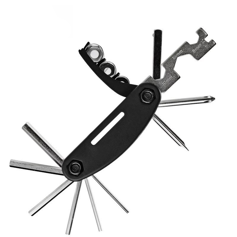 iTok webáruház - RockBros Rockbros GJ1601 16 az 1-ben kerékpáros multifunkciós szerszám (fekete) 1 Rockbros GJ1601 16-in-1 multi-tool for bicycle repair (fekete)