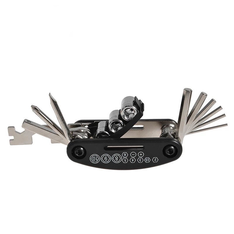 iTok webáruház - RockBros Rockbros GJ1601 16 az 1-ben kerékpáros multifunkciós szerszám (fekete) 3 Rockbros GJ1601 16-in-1 multi-tool for bicycle repair (fekete)