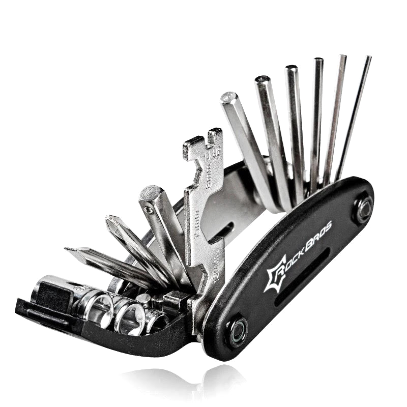 iTok webáruház - RockBros Rockbros GJ1601 16 az 1-ben kerékpáros multifunkciós szerszám (fekete) 4 Rockbros GJ1601 16-in-1 multi-tool for bicycle repair (fekete)