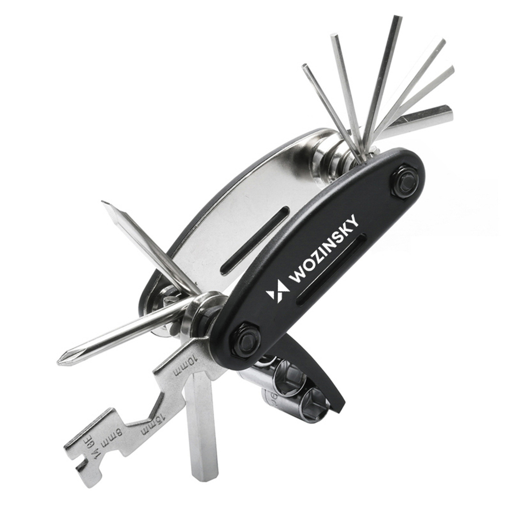 iTok webáruház - Wozinsky Wozinsky WWZ-01N 16 az 1-ben multifunkciós kerékpárjavító szerszámkészlet (fekete) 4 Wozinsky WWZ-01N 16-in-1 Multifunctional Bicycle Repair Tool Set (fekete)