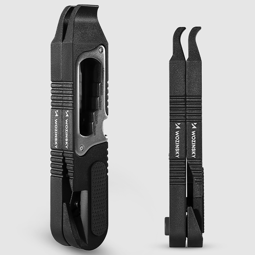 iTok webáruház - Wozinsky Wozinsky WZK-L2 14 az 1-ben kerékpáros multitool (fekete) 3 Wozinsky WZK-L2 14-in-1 Bicycle Tool Set, Multitool, Allen Keys, Tire Lever (fekete)