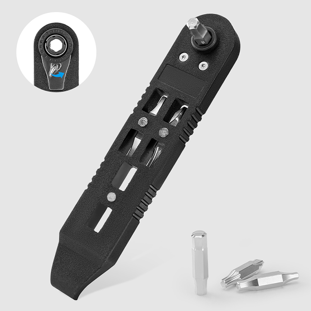 iTok webáruház - Wozinsky Wozinsky WZK-L2 14 az 1-ben kerékpáros multitool (fekete) 4 Wozinsky WZK-L2 14-in-1 Bicycle Tool Set, Multitool, Allen Keys, Tire Lever (fekete)