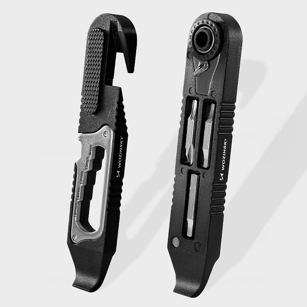iTok webáruház - Wozinsky Wozinsky WZK-L2 14 az 1-ben kerékpáros multitool (fekete) 5 Wozinsky WZK-L2 14-in-1 Bicycle Tool Set, Multitool, Allen Keys, Tire Lever (fekete)