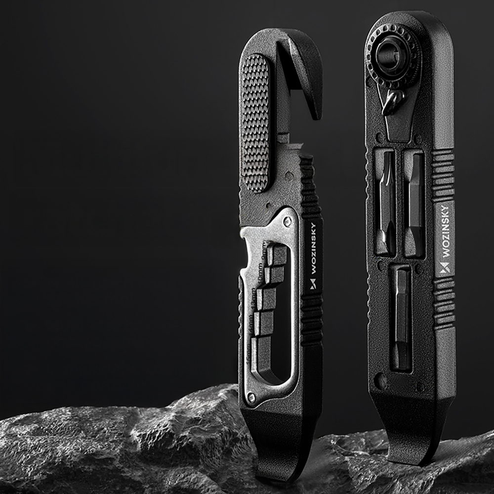 iTok webáruház - Wozinsky Wozinsky WZK-L2 14 az 1-ben kerékpáros multitool (fekete) 6 Wozinsky WZK-L2 14-in-1 Bicycle Tool Set, Multitool, Allen Keys, Tire Lever (fekete)