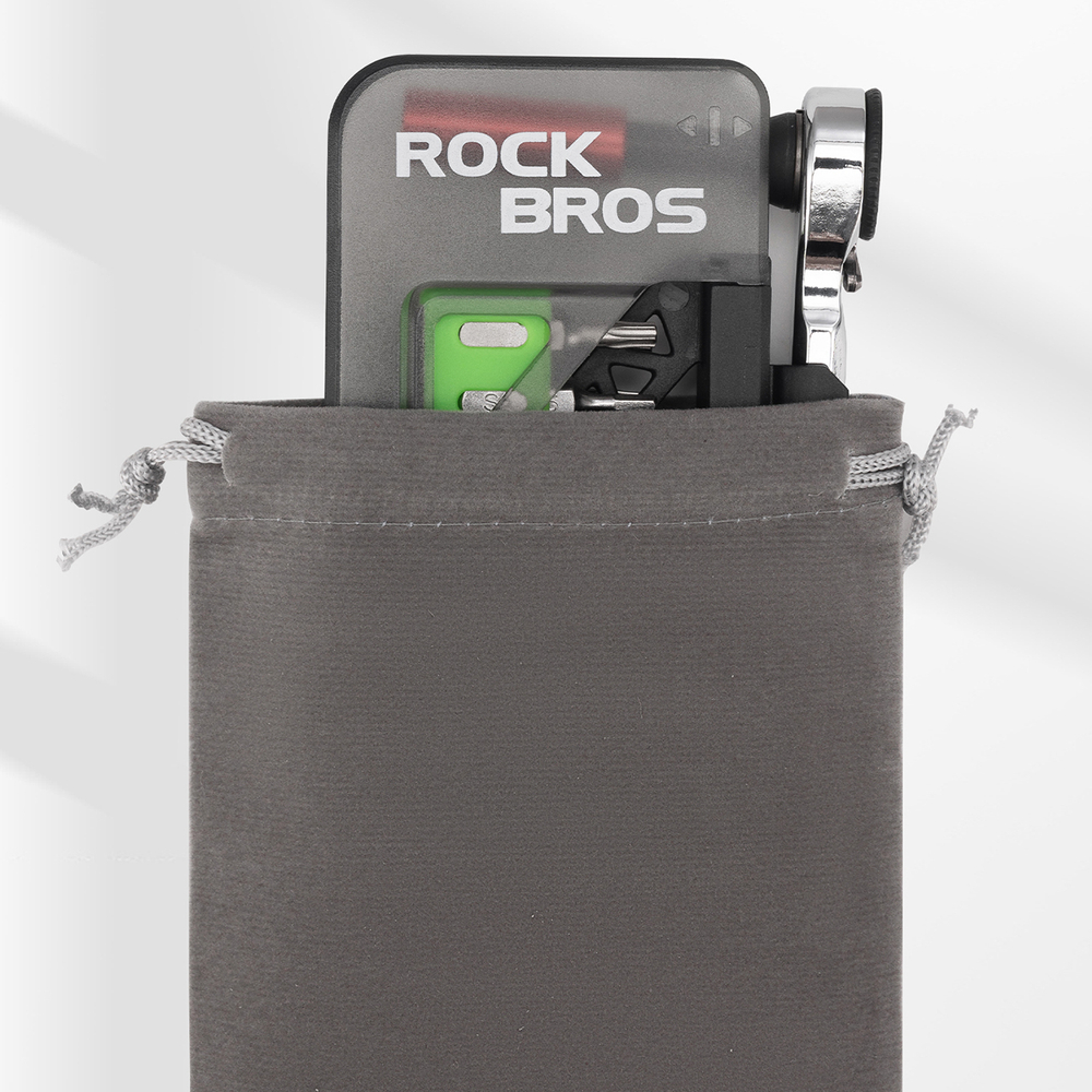 iTok webáruház - RockBros Rockbros kerékpáros szerszámkészlet mini racsnival és bitekkel (áttetsző zöld) 4 Rockbros Bike Tool Set with Mini Ratchet and Bits (áttetsző zöld)