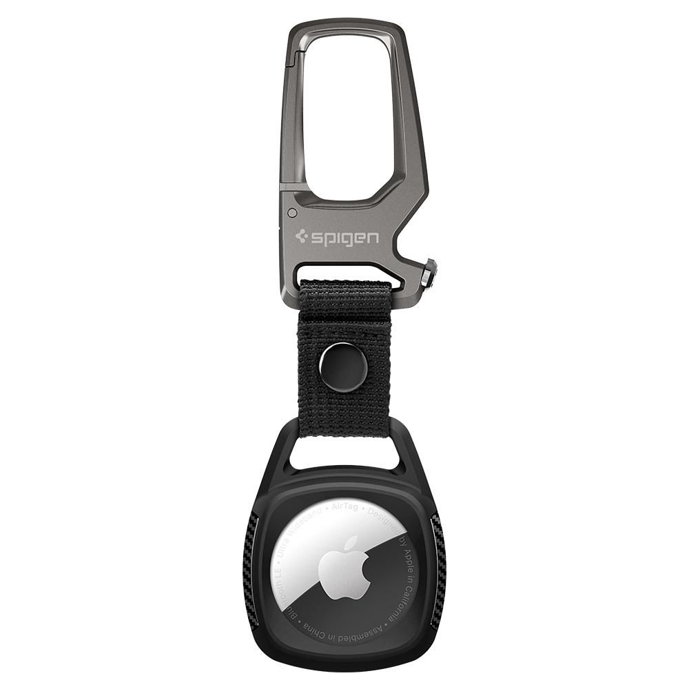 iTok webáruház - Spigen Spigen Rugged Armor tok Apple AirTaghez (matt fekete) 1 Spigen Rugged Armor Case for Apple AirTag (matt fekete)