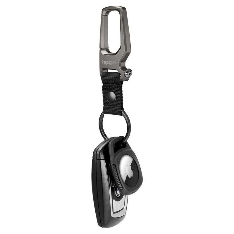 iTok webáruház - Spigen Spigen Rugged Armor tok Apple AirTaghez (matt fekete) 2 Spigen Rugged Armor Case for Apple AirTag (matt fekete)