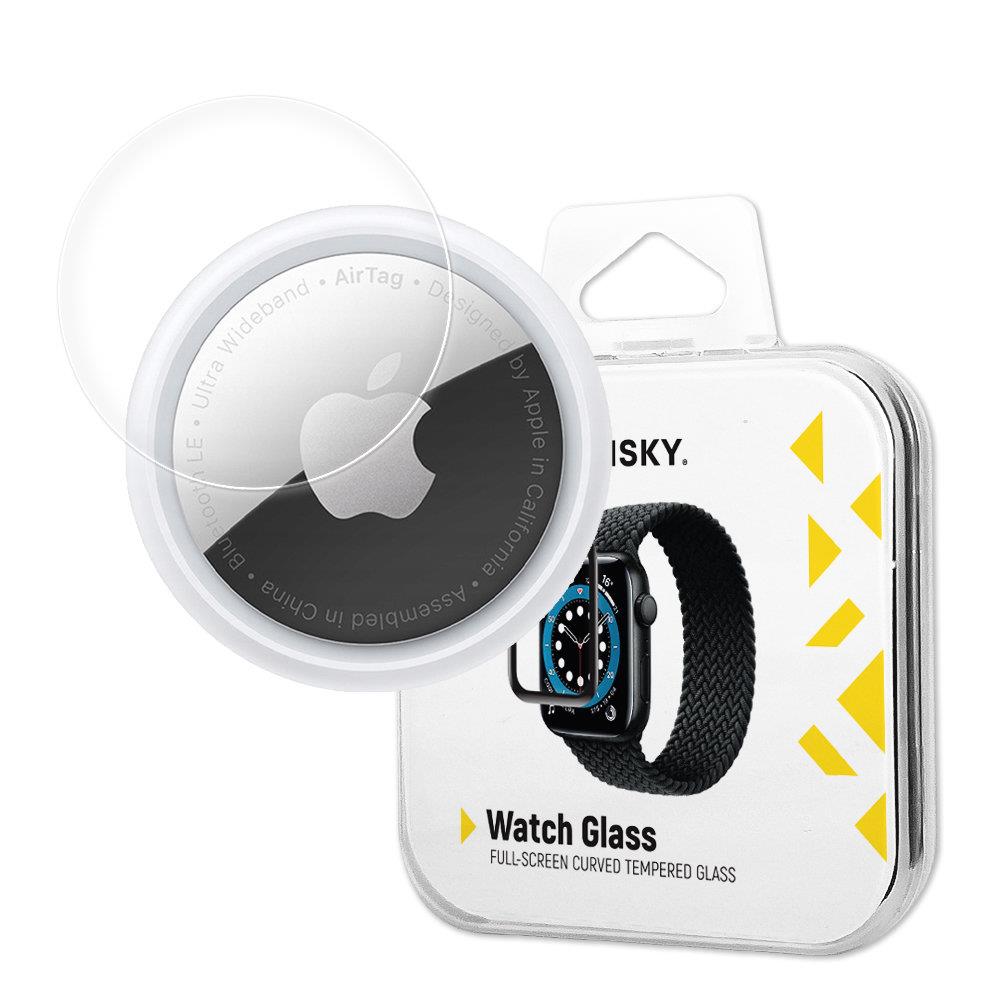 iTok webáruház - Wozinsky Wozinsky Watch Glass hibrid üveg Apple AirTaghez – fekete 1 Wozinsky Watch Glass hybrid AirTag glass black