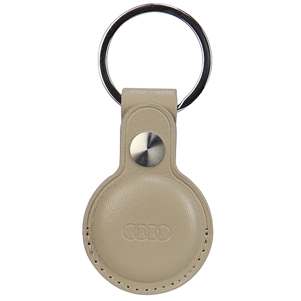 iTok webáruház - Hurtel Audi műbőr AirTag tok (bézs) 5 Audi Synthetic Leather AirTag case (bézs)