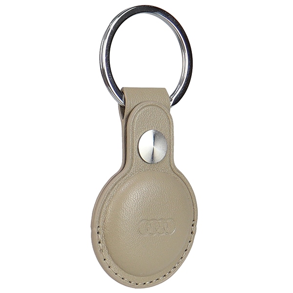 iTok webáruház - Hurtel Audi műbőr AirTag tok (bézs) 6 Audi Synthetic Leather AirTag case (bézs)