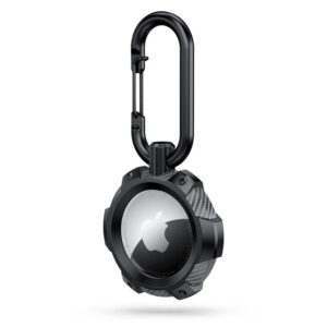 Tech-Protect TPUCarbon tok Apple AirTag készülékhez (fekete)