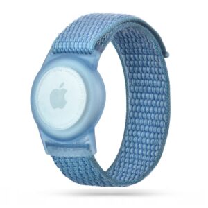Tech-Protect Nylon pánt gyerekeknek Apple AirTag készülékhez (kék)