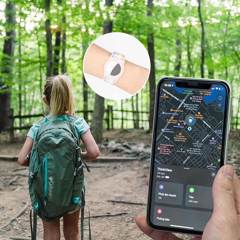 iTok webáruház - Tech-Protect Tech-Protect Nylon pánt gyerekeknek Apple AirTag készülékhez (kék) 3 Tech-Protect Nylon Strap for Kids for Apple AirTag (kék)