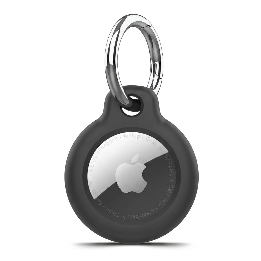 iTok webáruház - Tech-Protect Tech-Protect Rough tok Apple AirTag készülékhez karikával (fekete) 1 Tech-Protect Rough Case for Apple AirTag with Ring (fekete)