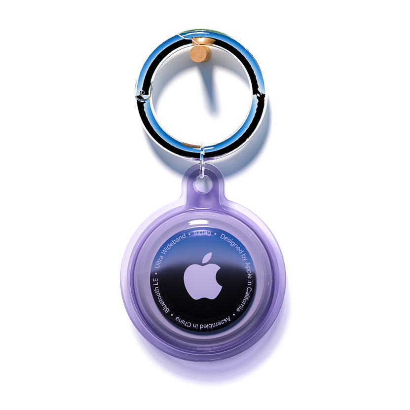 iTok webáruház - Hurtel Apple AirTag vízálló tok – lila (lila) 2 Apple AirTag Case Waterproof (lila)