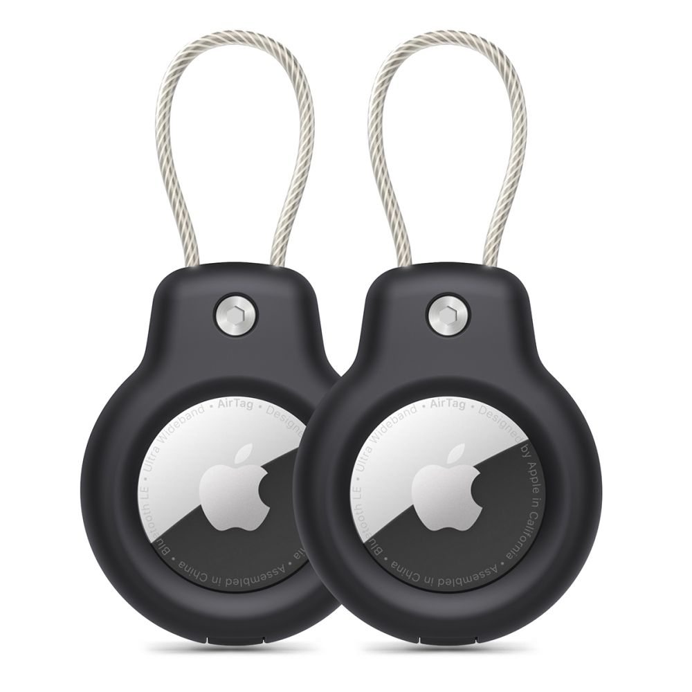 iTok webáruház - Tech-Protect Tech-Protect Rough Vein 2 darabos tok Apple AirTaghez (fekete) 1 Tech-Protect Rough Vein 2-pack case for Apple AirTag (fekete)