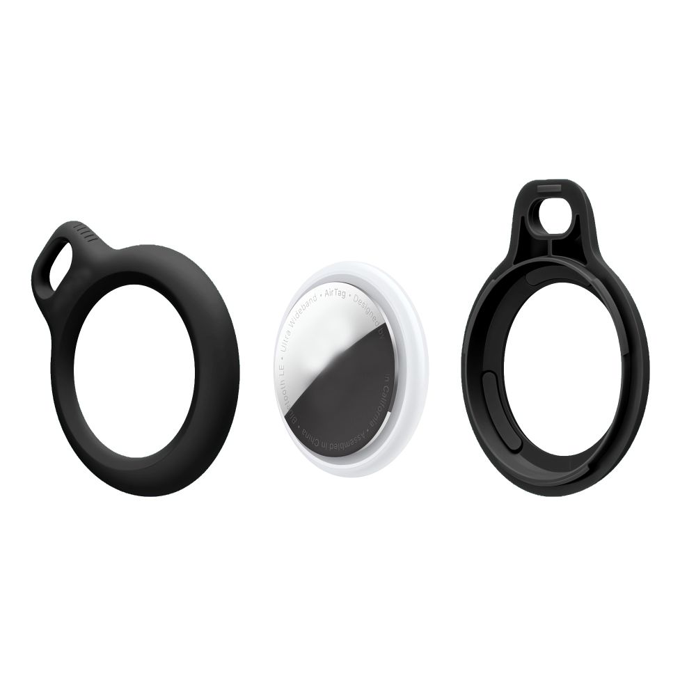iTok webáruház - Tech-Protect Tech-Protect Rough 2 darabos tok Apple AirTaghez (fekete) 3 Tech-Protect Rough 2-pack case for Apple AirTag (fekete)