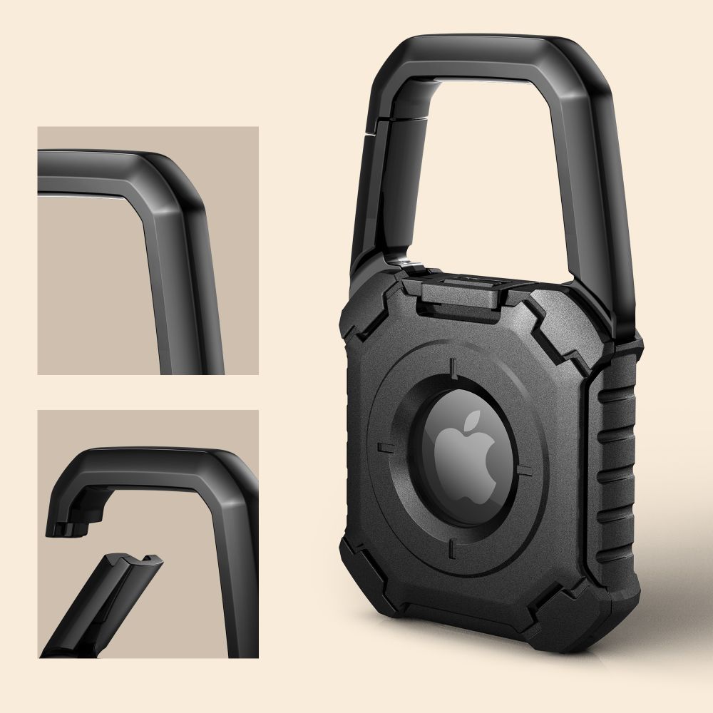 iTok webáruház - Tech-Protect Tech-Protect Kevlar tok Apple AirTag 1/2-höz (fekete) 4 Tech-Protect Kevlar Case for Apple AirTag 1/2 (fekete)
