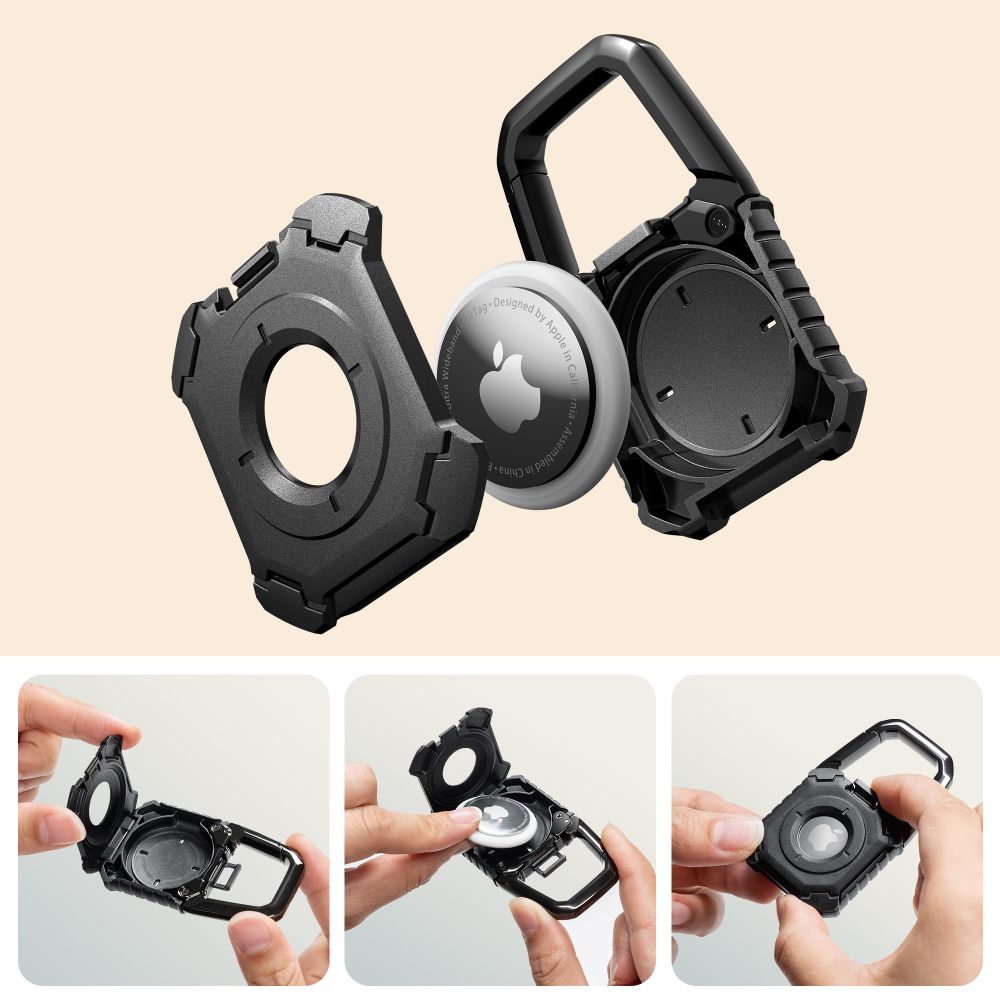 iTok webáruház - Tech-Protect Tech-Protect Kevlar tok Apple AirTag 1/2-höz (fekete) 6 Tech-Protect Kevlar Case for Apple AirTag 1/2 (fekete)