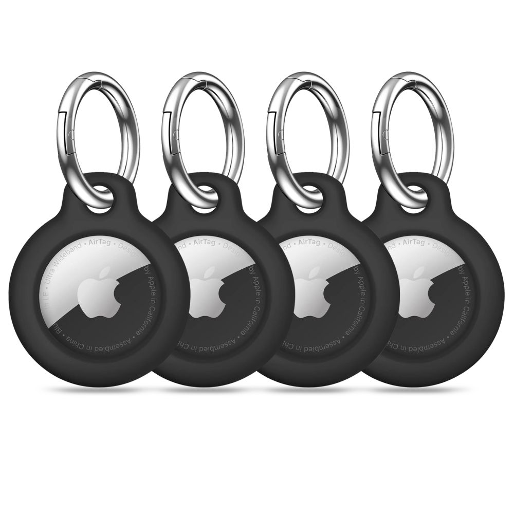 iTok webáruház - Tech-Protect Tech-Protect Rough 4 darabos tok Apple AirTag 1 / 2 (fekete) 1 Tech-Protect Rough 4-pack case for Apple AirTag 1 / 2 (fekete)