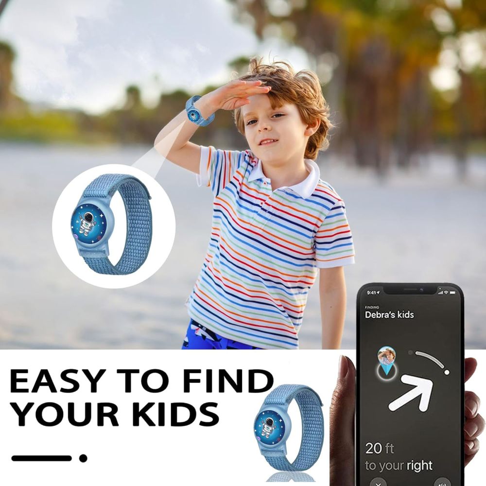 iTok webáruház - Tech-Protect Tech-Protect Nylon szíj Apple AirTag 1/2-höz – kék (kék) 5 Tech-Protect Nylon Strap for Apple AirTag 1/2 (kék)