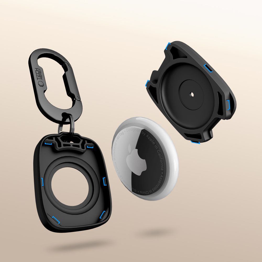 iTok webáruház - Tech-Protect Tech-Protect Velar tok Apple AirTag 1 / 2 készülékhez (fekete) 3 Tech-Protect Velar case for Apple AirTag 1 / 2 (fekete)