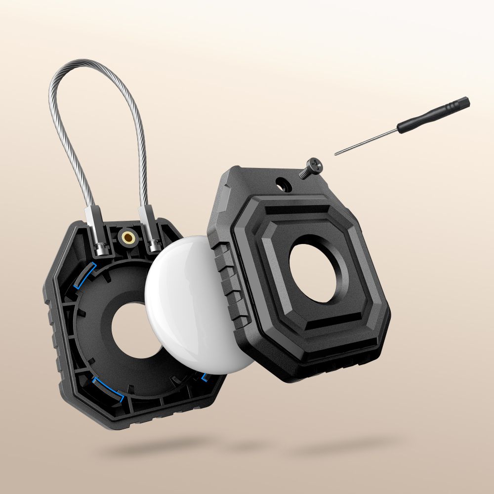 iTok webáruház - Tech-Protect Tech-Protect Kevlar Seal tok Apple AirTag 1/2 készülékhez (fekete) 3 Tech-Protect Kevlar Seal Case for Apple AirTag 1/2 (fekete)