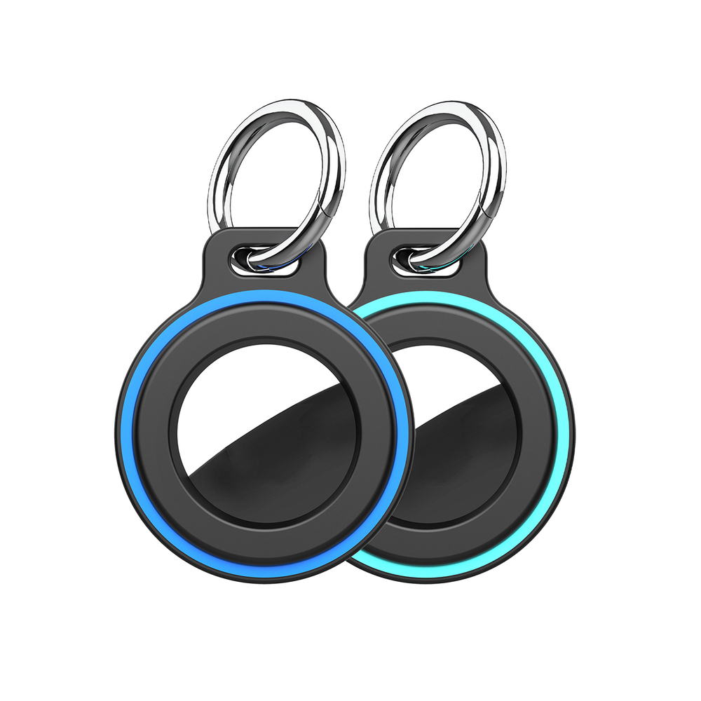 iTok webáruház - Hurtel Hurtel WAT-86 AirTag tok rugós csattal, 2 db (fekete) 1 Airtag case with spring buckle, set of 2 (fekete)
