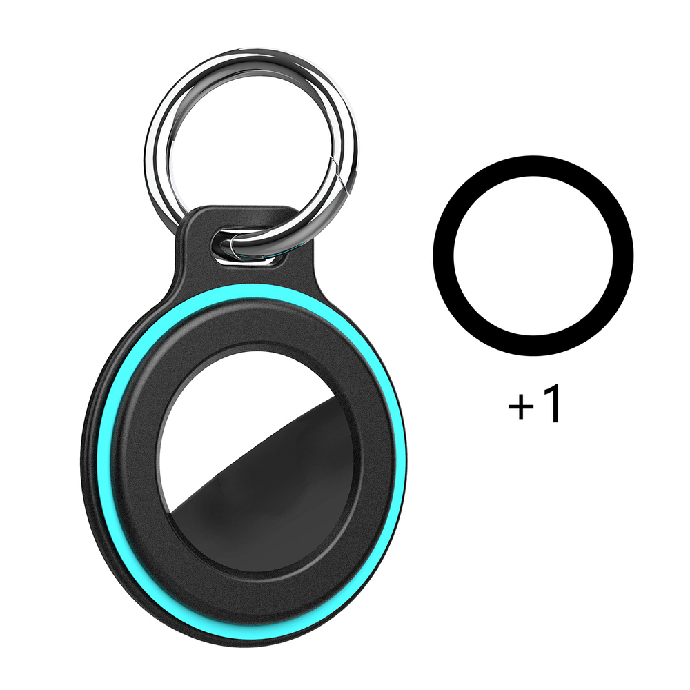 iTok webáruház - Hurtel Hurtel WAT-86 AirTag tok rugós csattal, 2 db (fekete) 4 Airtag case with spring buckle, set of 2 (fekete)