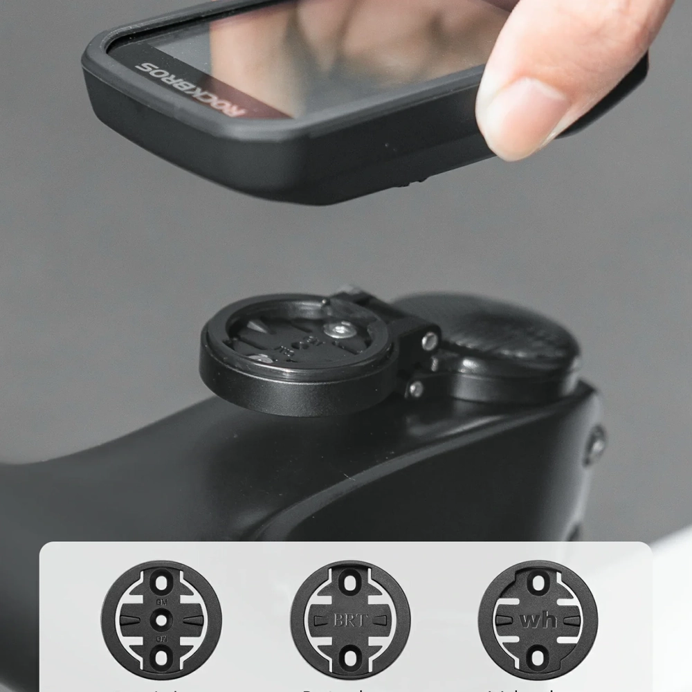 iTok webáruház - RockBros Rockbros WT-2 kerékpáros komputer tartó AirTag foglalattal (fekete) 3 Rockbros WT-2 Bike Computer Holder with AirTag Space (fekete)