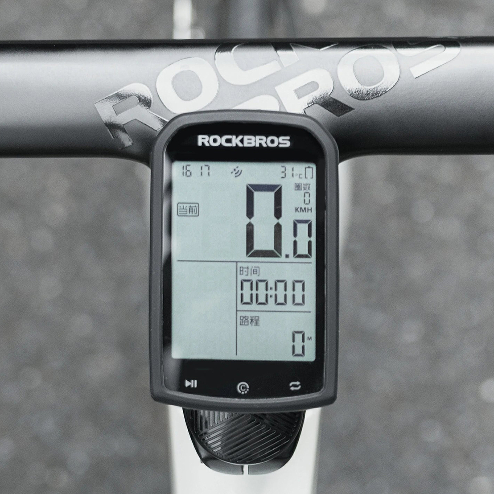 iTok webáruház - RockBros Rockbros WT-2 kerékpáros komputer tartó AirTag foglalattal (fekete) 5 Rockbros WT-2 Bike Computer Holder with AirTag Space (fekete)