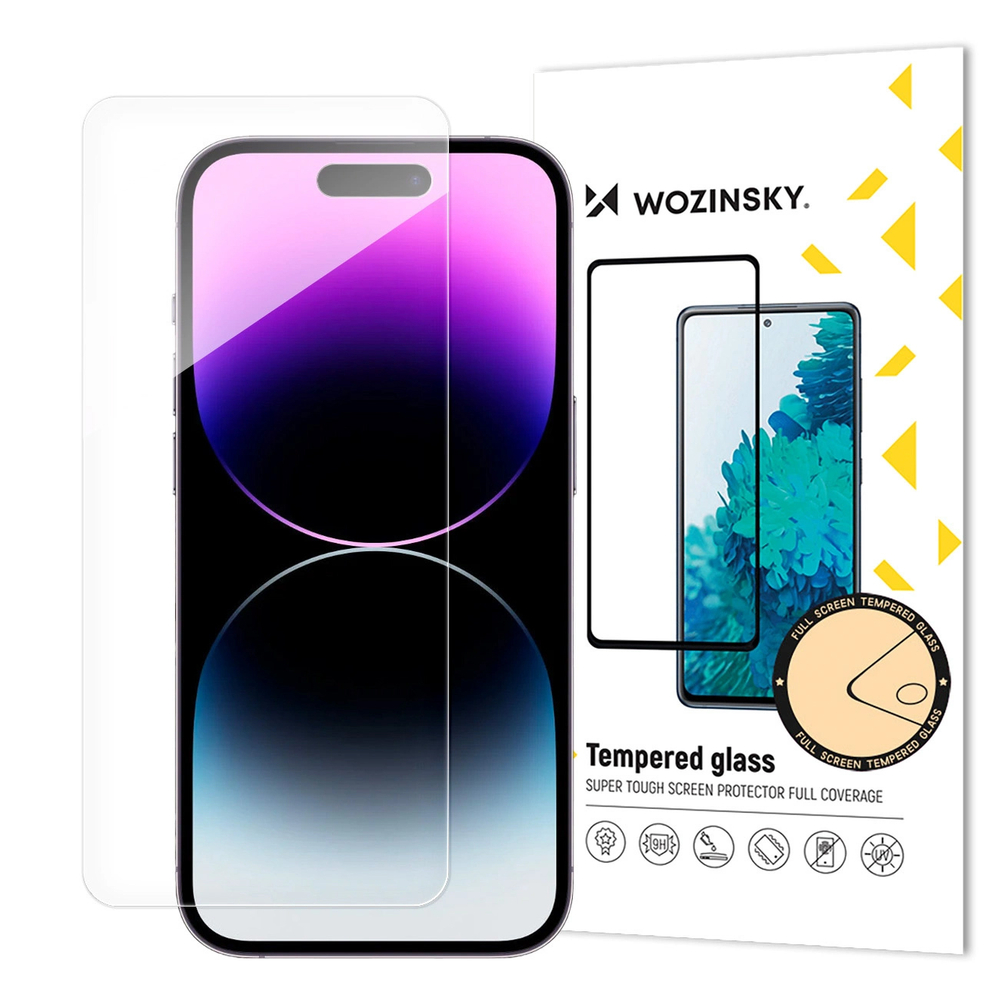 iTok webáruház - Wozinsky Wozinsky Full Cover Flexible Glass hibrid edzett üveg kijelzővédő iPhone 16-hoz 1 Wozinsky Full Cover Flexible Glass Hybrid Screen Protector for iPhone 16